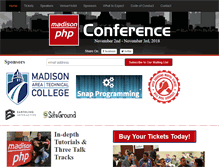 Tablet Screenshot of madisonphpconference.com